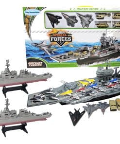 Juguete portaaviones de 33 pulgadas con soldados y