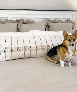 Funda de Almohada de Cuerpo a Rayas Farmcloth, Rayas Beige