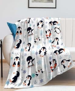 Manta de pingüino de animales ultra suave pingüinos lindos