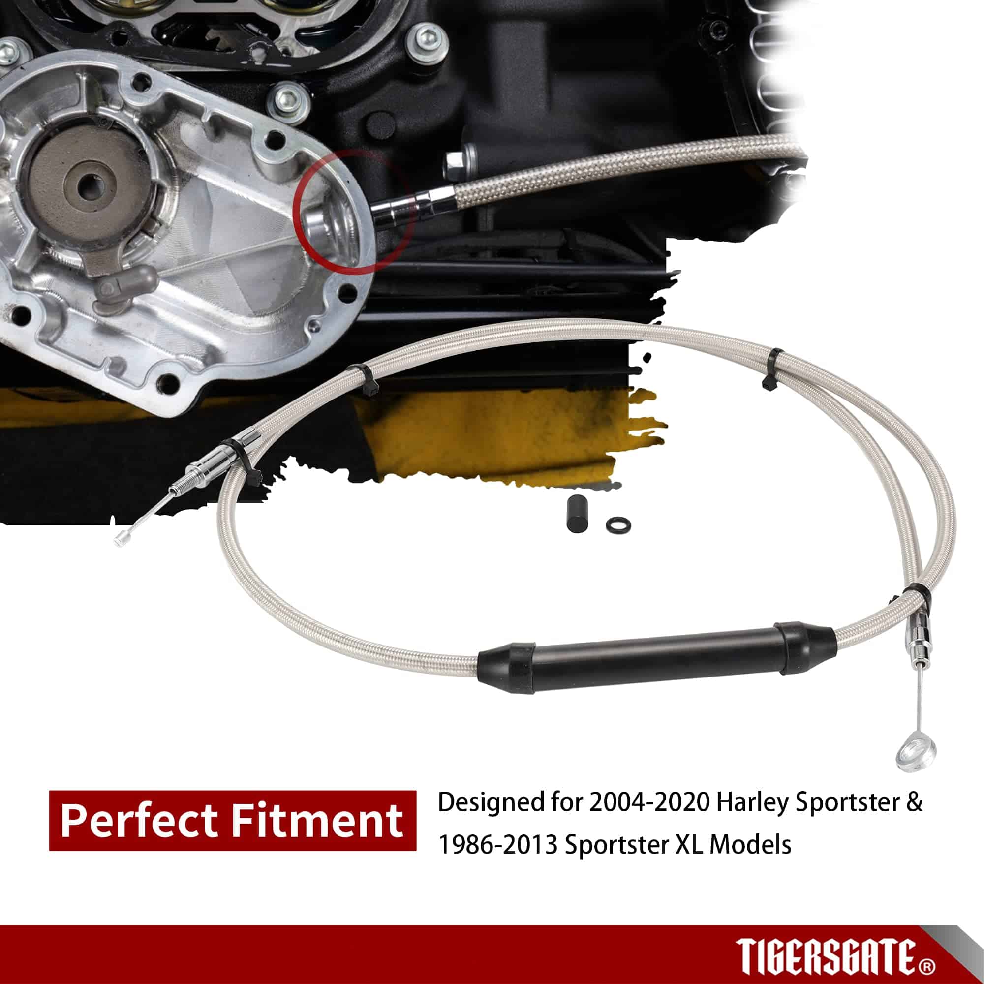 Cable de Embrague Extendido TIGERSAGTE para Harley - Imagen 3