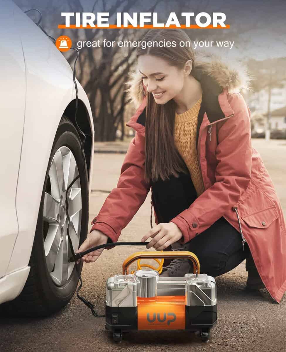 Compresor de aire para inflar neumáticos UUP, 150PSI 12V DC - Imagen 9