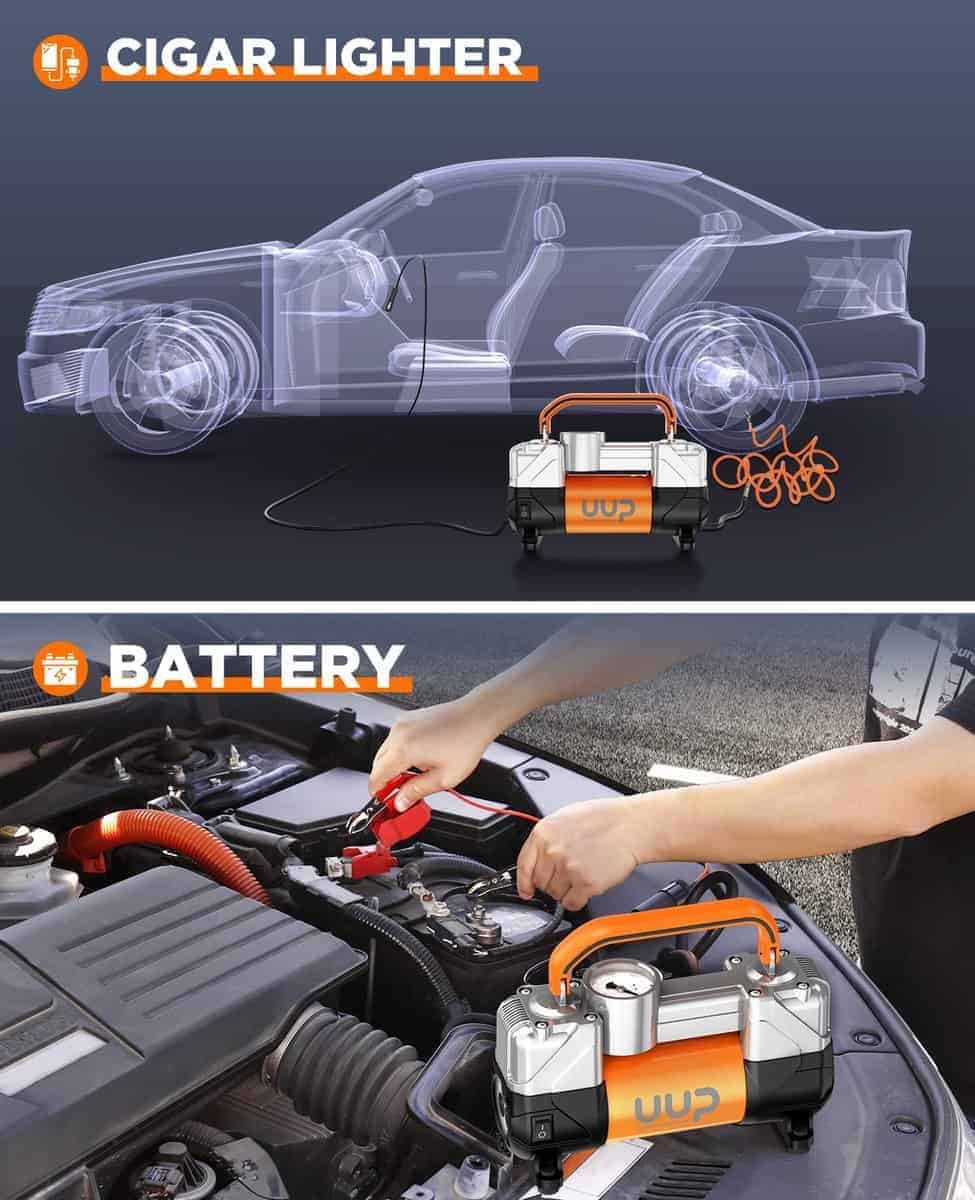 Compresor de aire para inflar neumáticos UUP, 150PSI 12V DC - Imagen 4