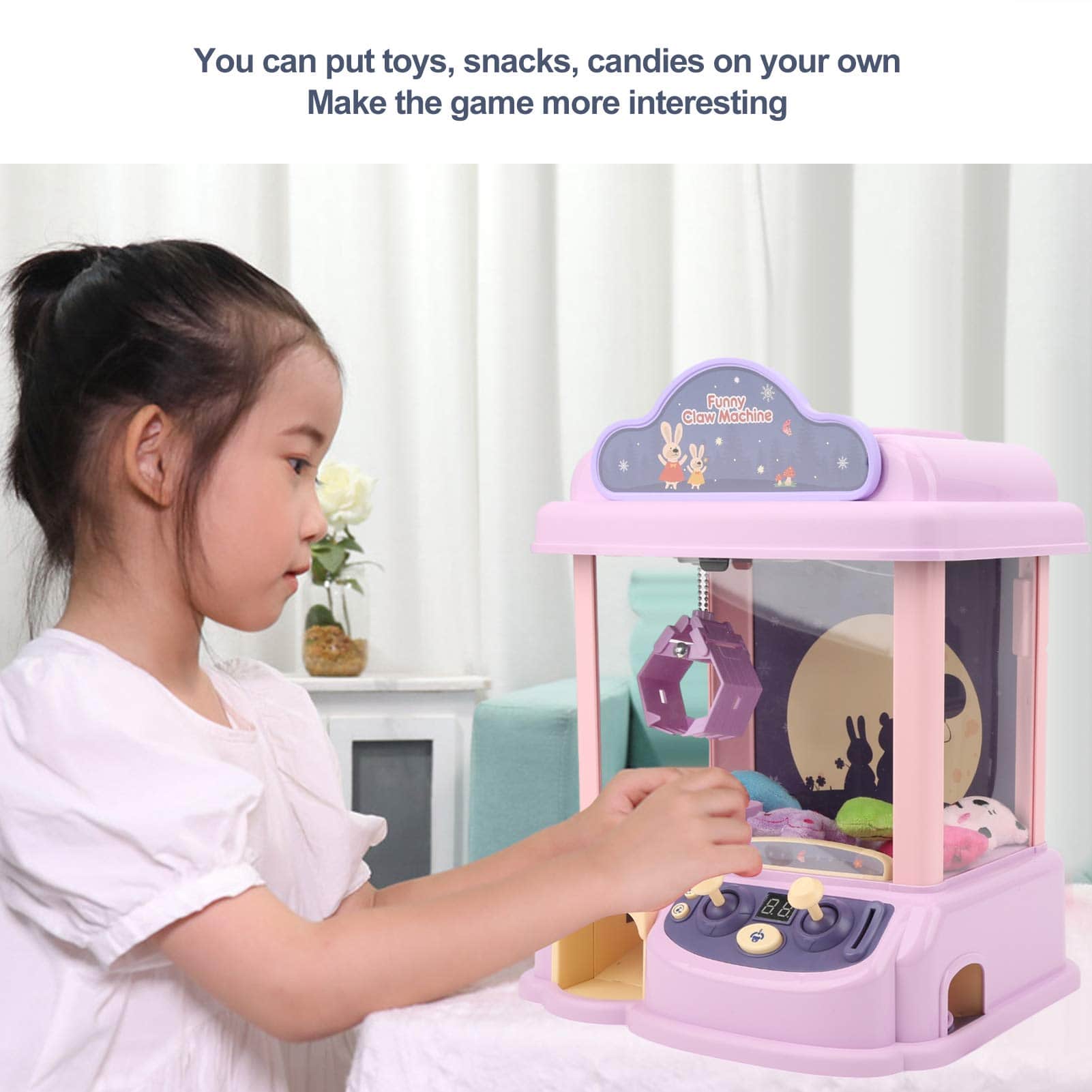 Máquina de Garra CUEI, 6 Muñecas Luces Hermosas Música - Imagen 5