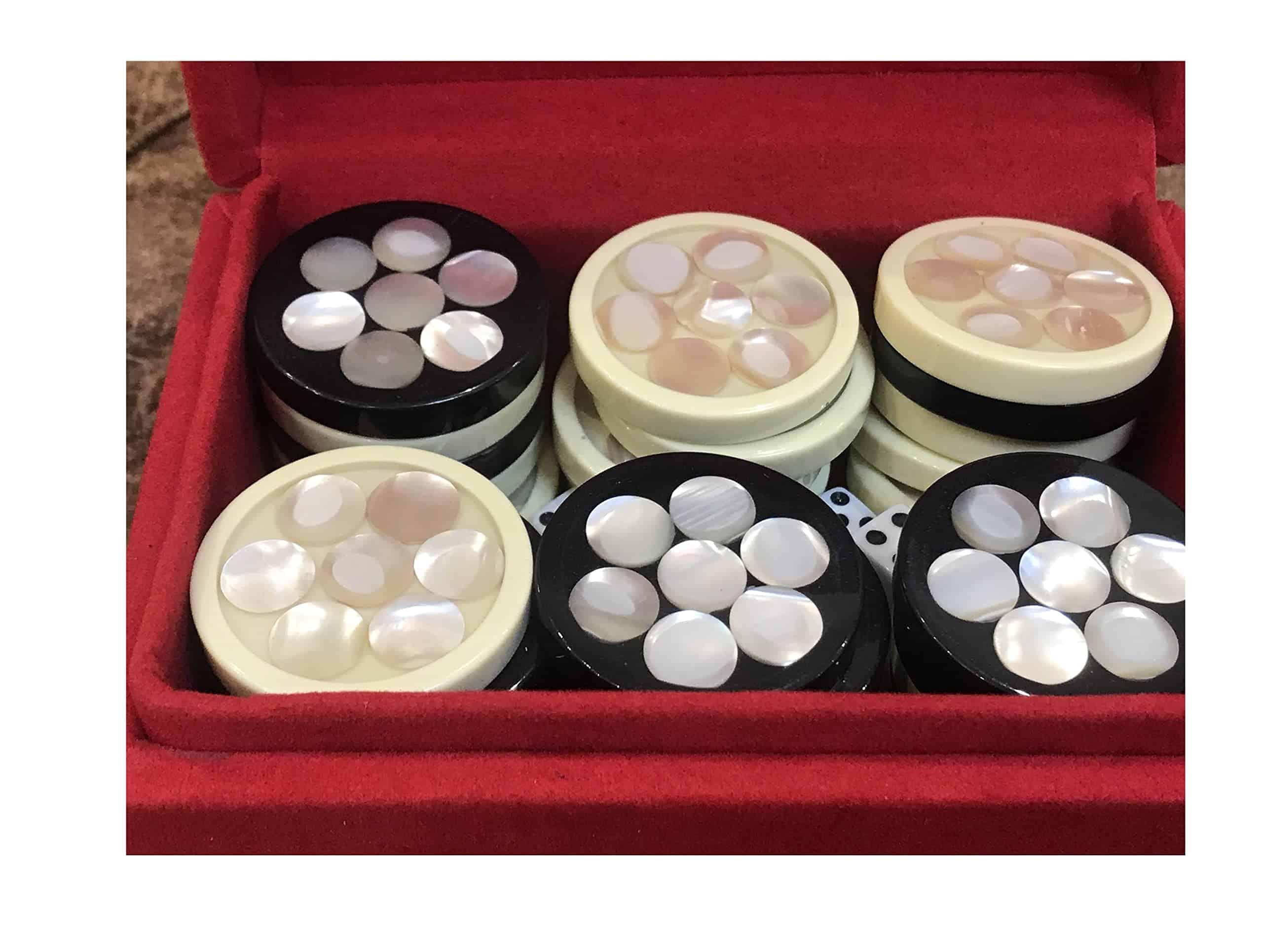 30 Piezas de Backgammon Damas 1.4 Pulgadas de Tablero de