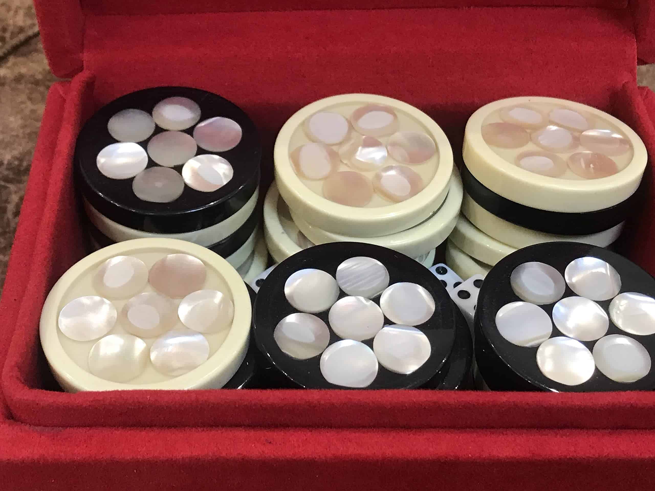 30 Piezas de Backgammon Damas 1.4 Pulgadas de Tablero de - Imagen 3