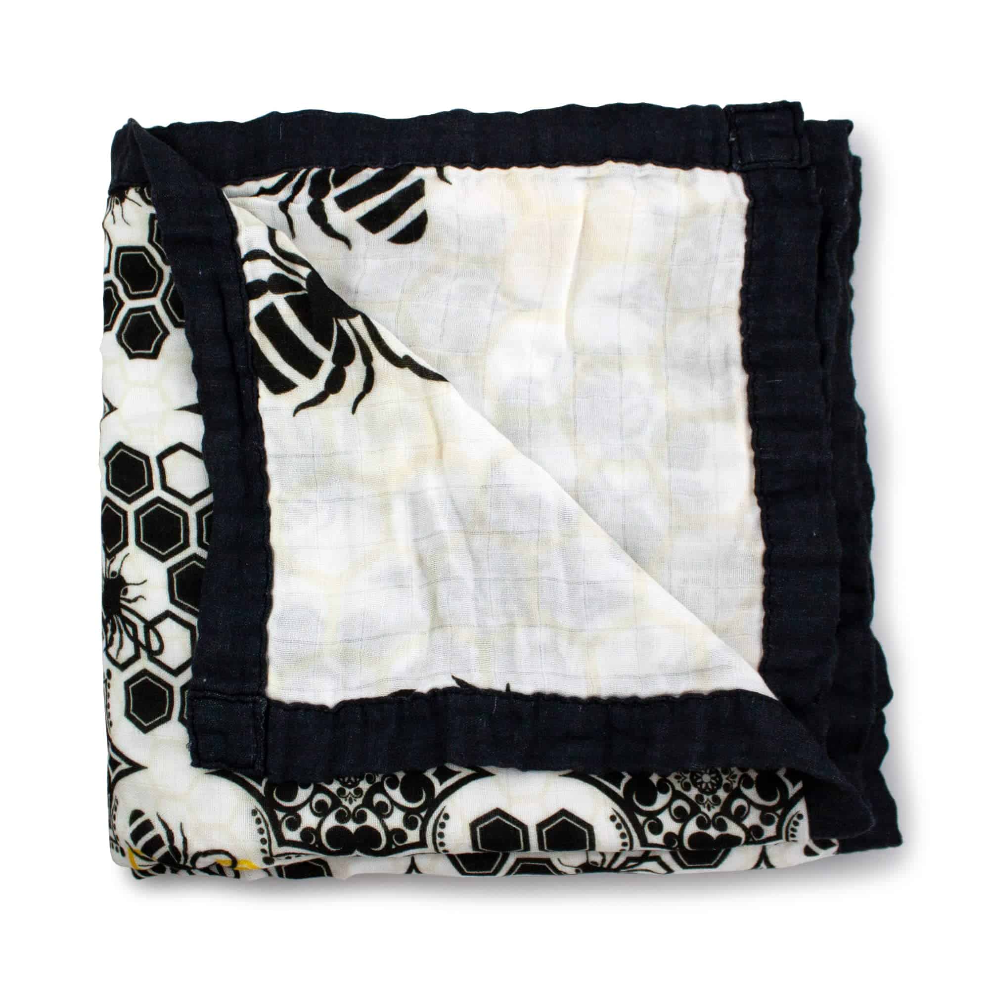 Cobija de bebé reversible de doble capa de muselina de - Imagen 3