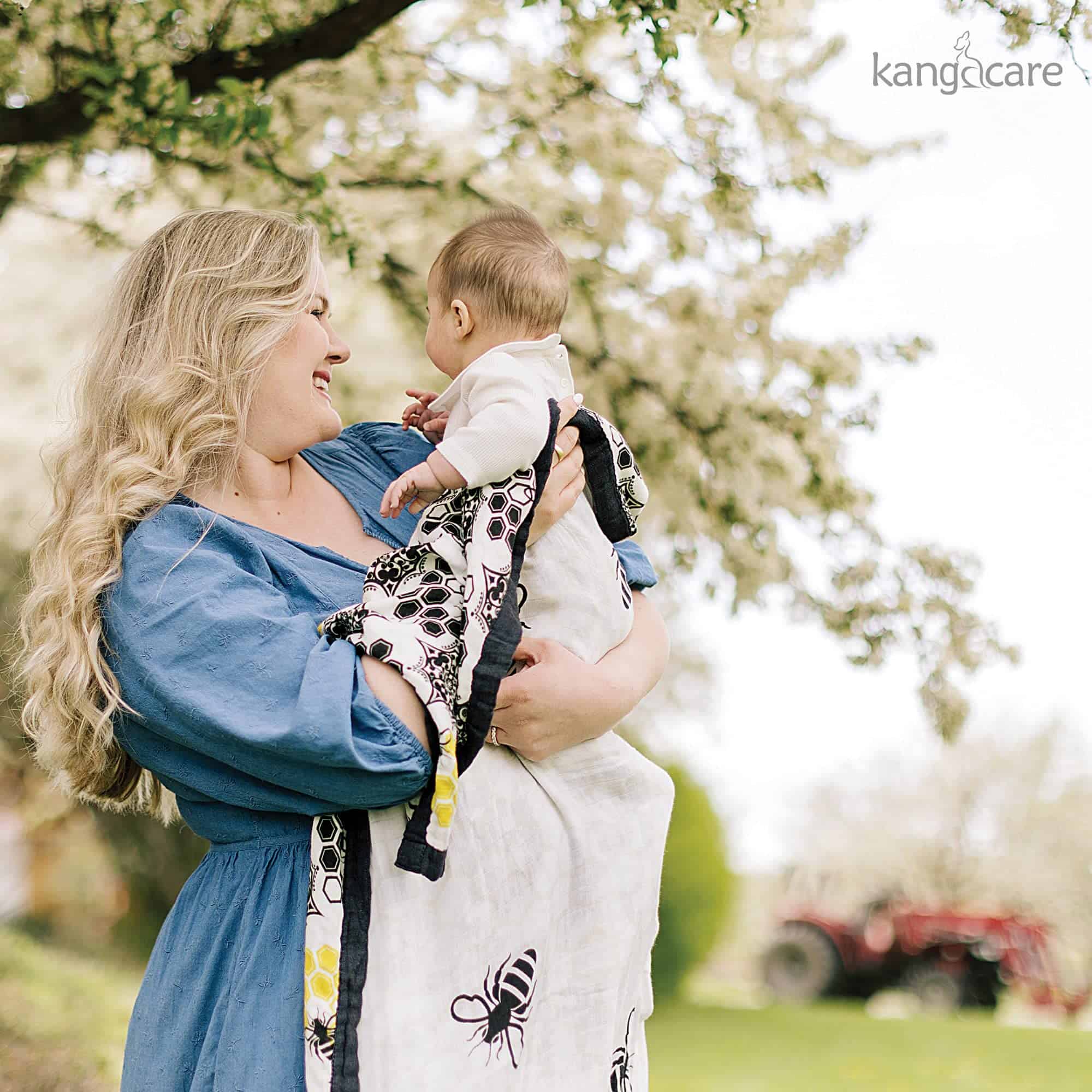 Cobija de bebé reversible de doble capa de muselina de - Imagen 7