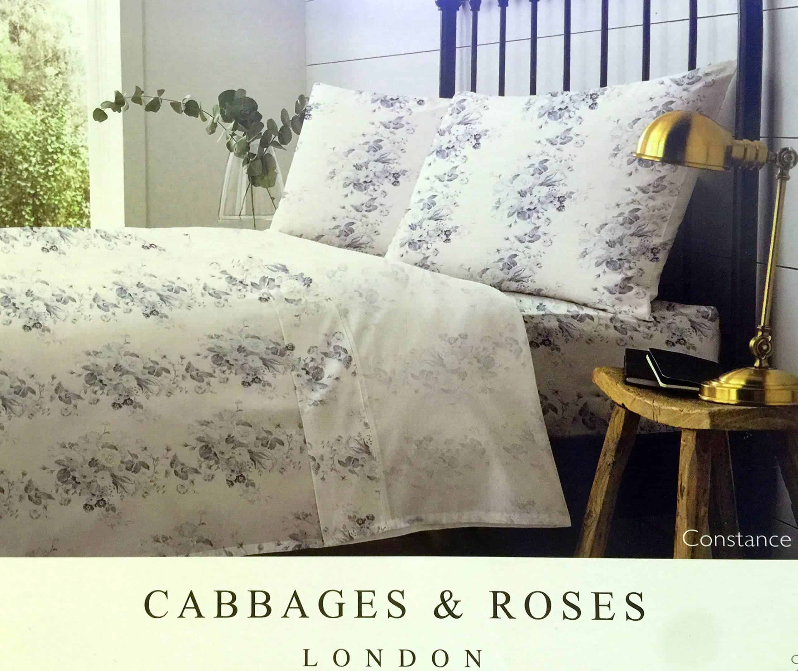 Juego de sábanas de 4 piezas Cabbages & -Blanco