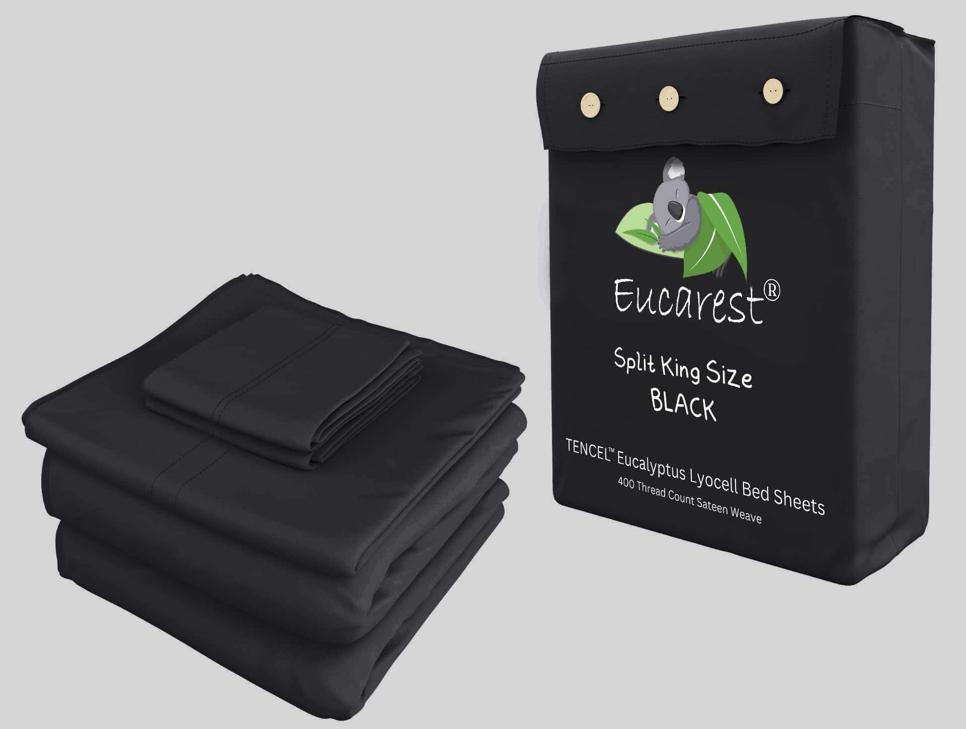 Juego de Sábanas Dividido en Reina, Eucalipto Lyocell,