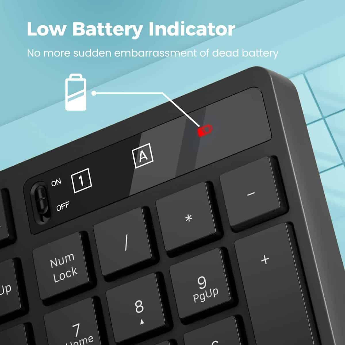 Combo de Teclado y Ratón Inalámbrico, Lovaky 2.4G Teclado - Imagen 7