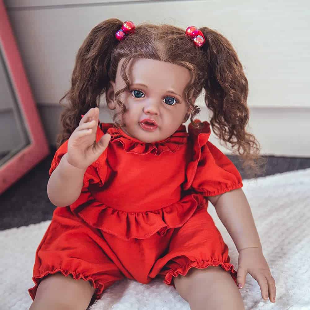 Muñecas de bebé Rebornova 24'' Piel Negra Realista de