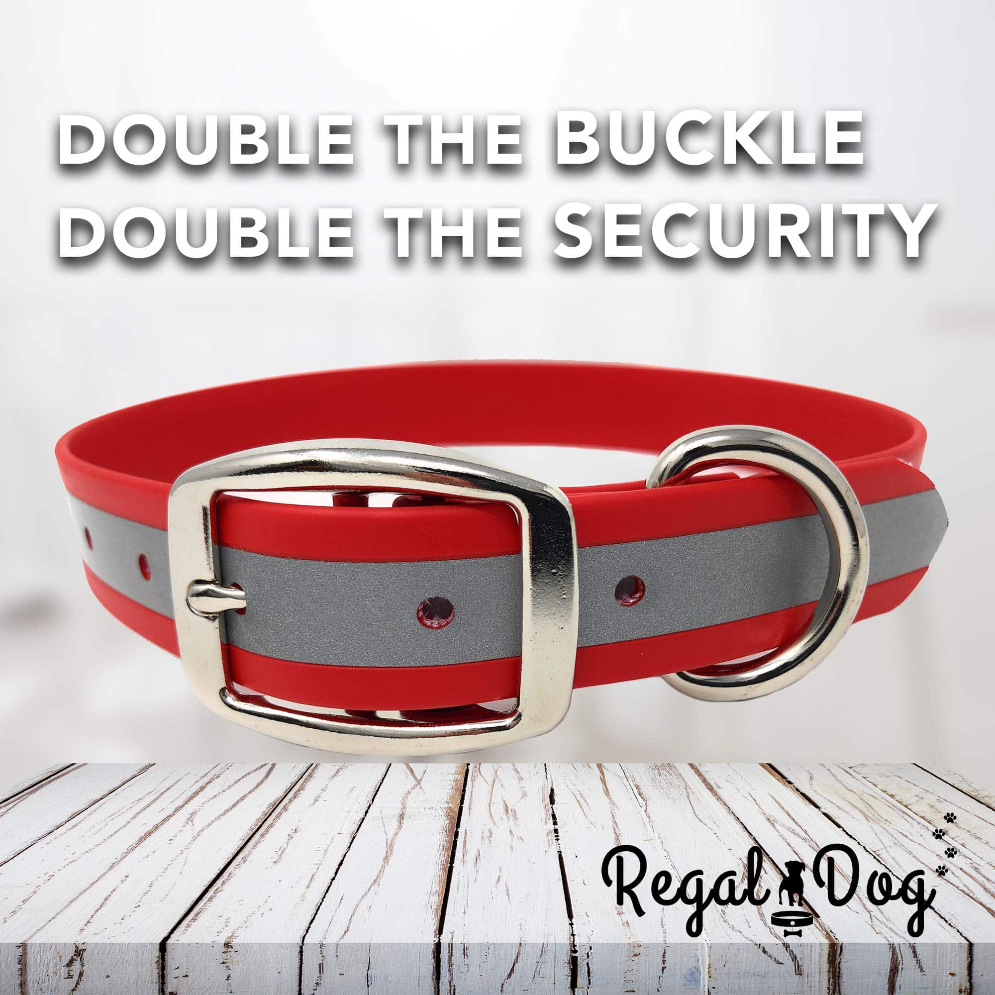 Conjunto de collar y correa Reflectante Rojo Mediano para - Imagen 8