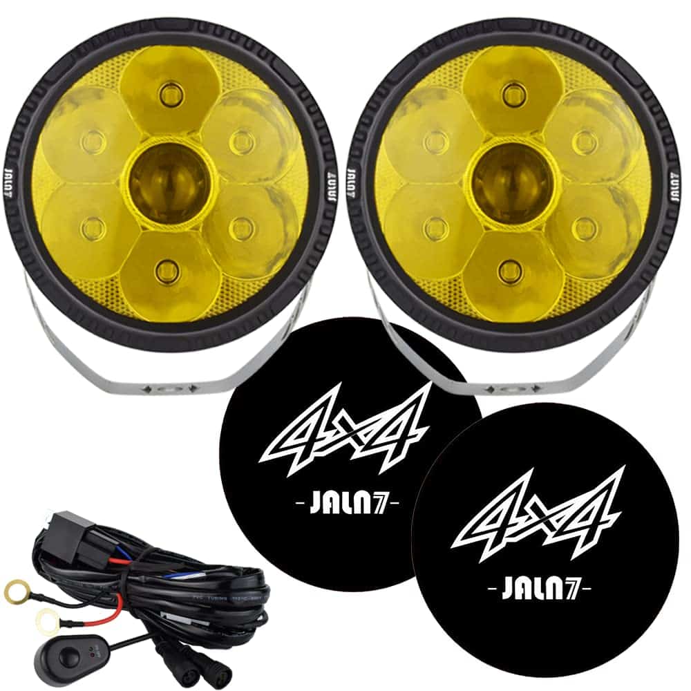 JALN7 Luces LED de Conducción Amarillo 5 Pulgadas Proyector