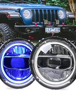 DKMGHT Faros LED para Jeep Wrangler JL y Gladiator JT,