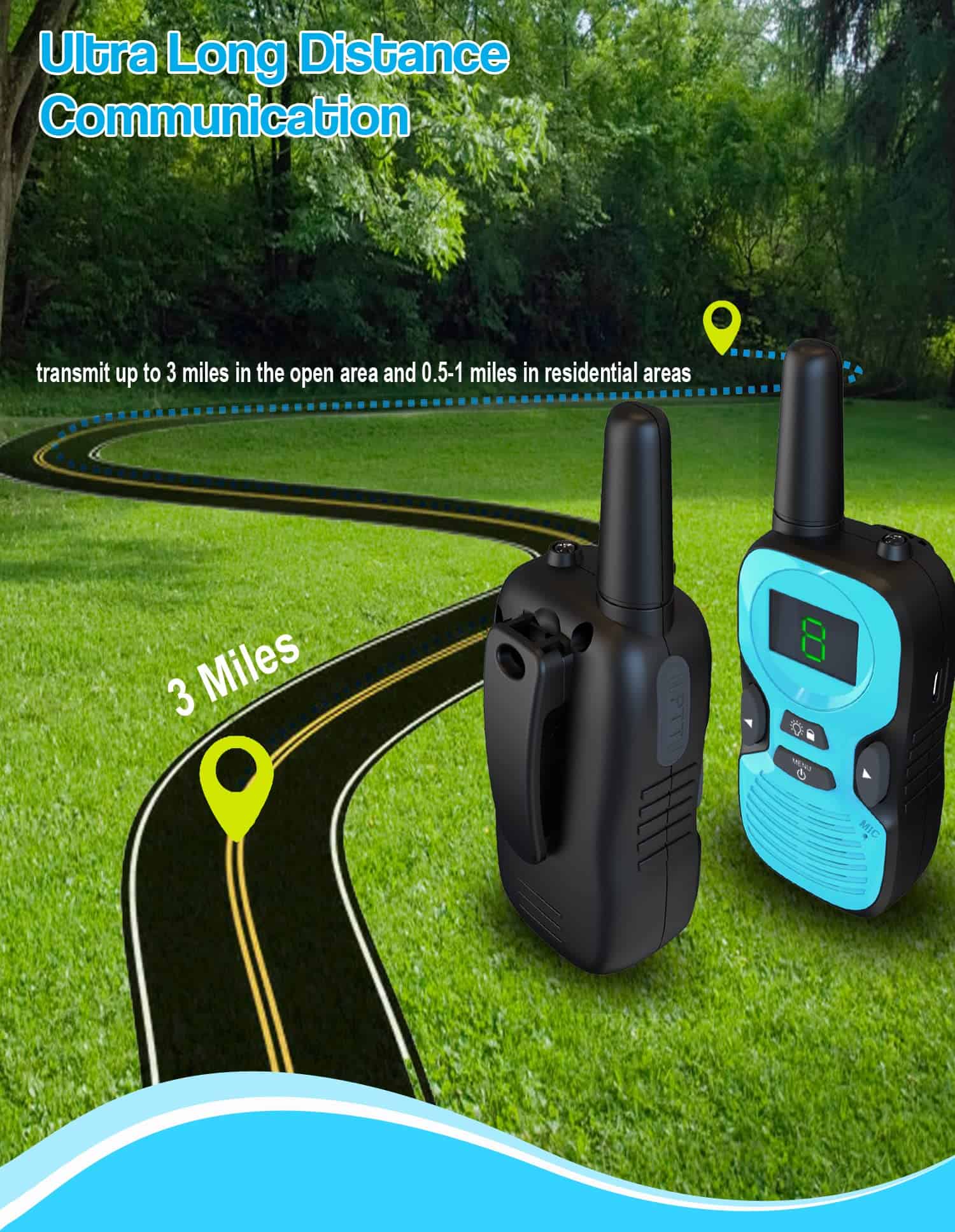 Walkie Talkies para Niños - Paquete de 4 Recargable: Walky - Imagen 5