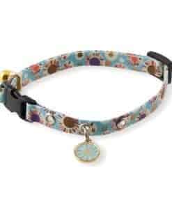 Collar para gatos NECOICHI Spring Blossoms (Azul)