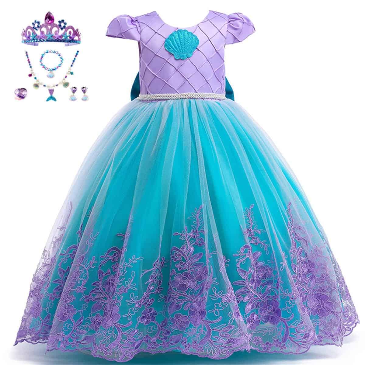 Vestido de Princesa Sirena para Niñas Disfraz de Sirena - Imagen 3