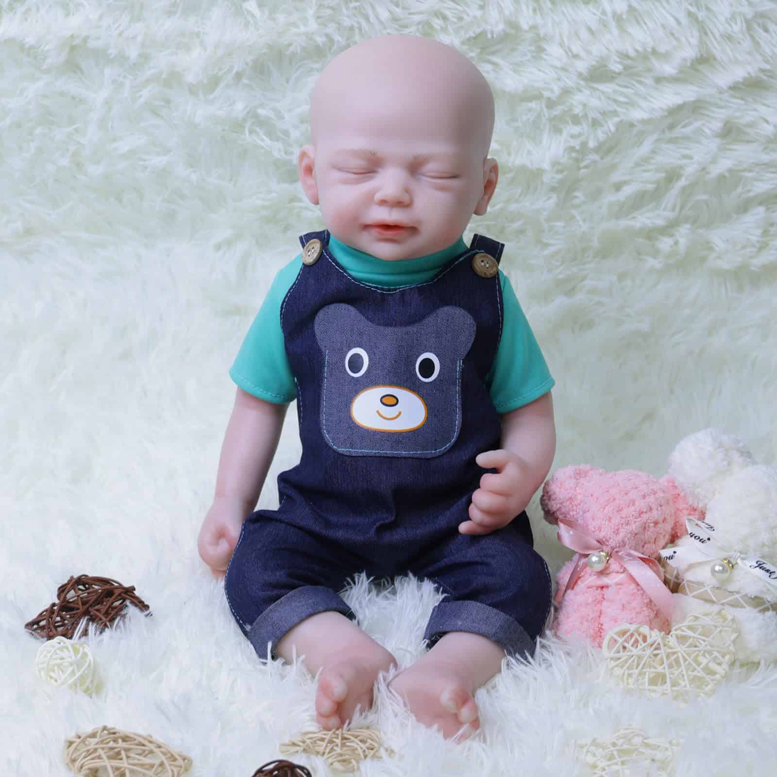 Muñeco de bebé de silicona completa de 18 pulgadas -