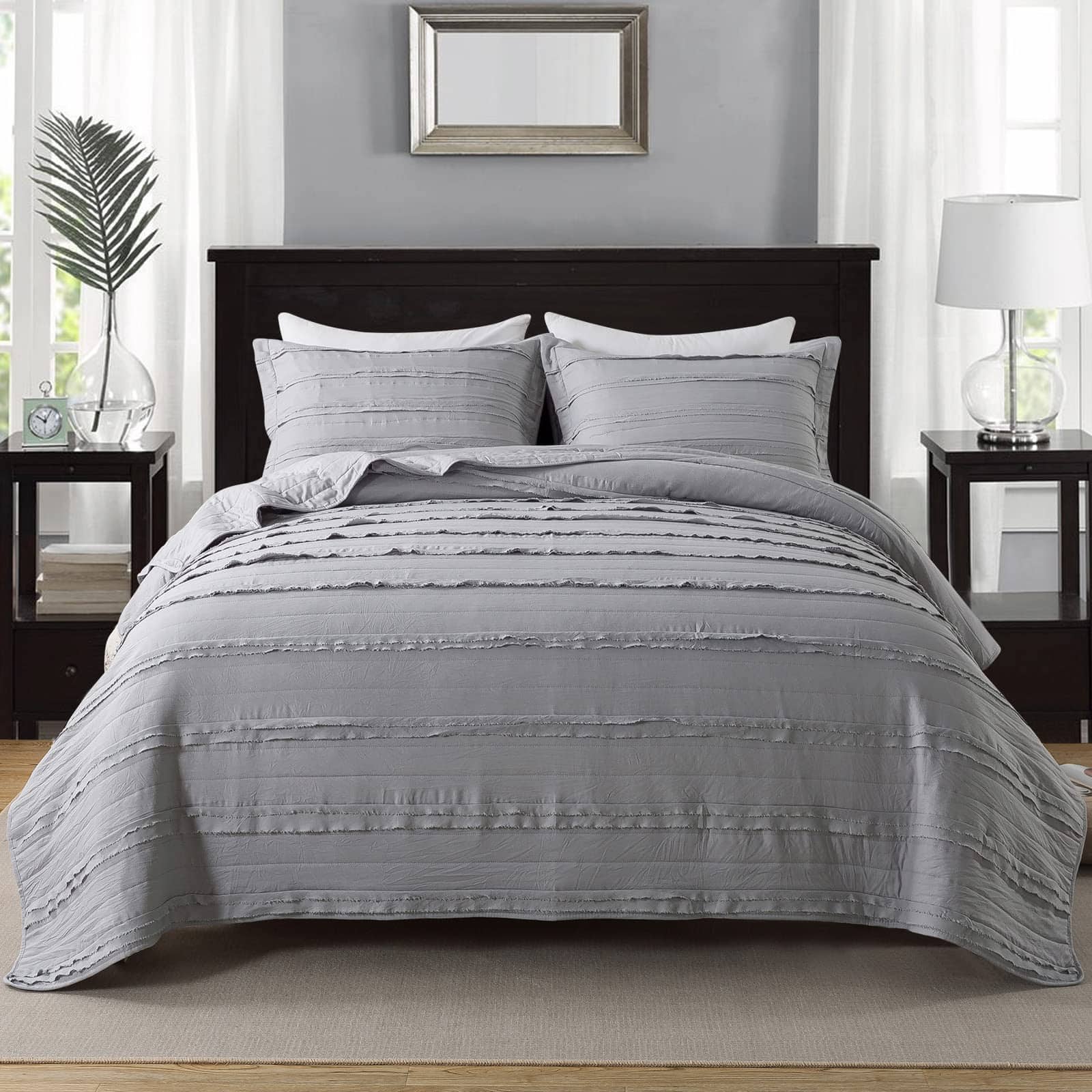 Juego de edredón King Size de 3 piezas Homcosan con fundas