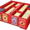 BCW Collectible Card Bin - Paquete de 4 Rojo | Caja de