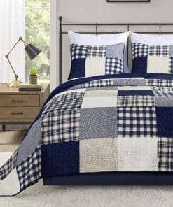 Chezmoi Collection Baldwin 3-Piece Juego de Edredón de