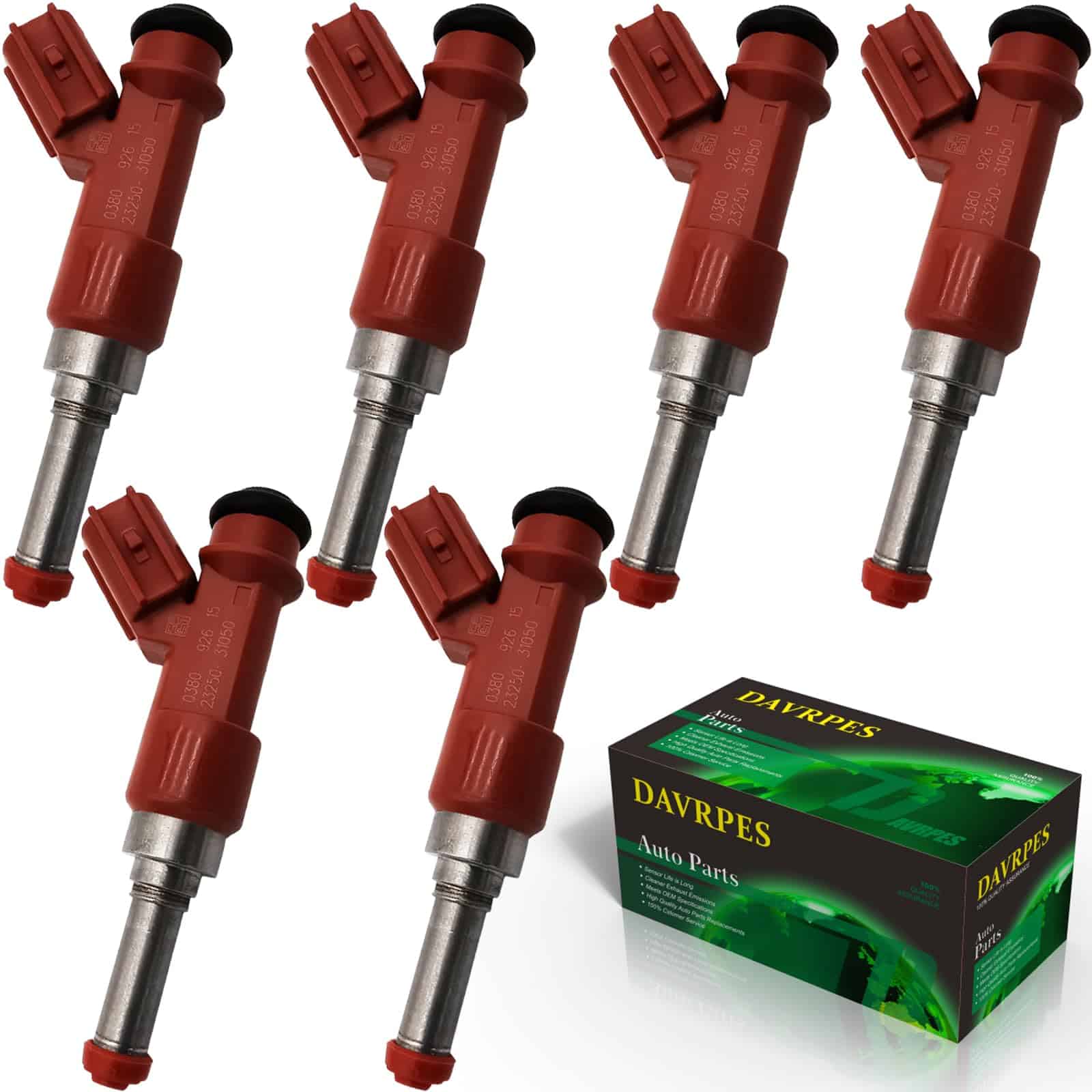 DAVRPES 6PCS 23250-31050 FJ763 Inyector de Combustible