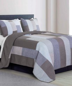 Juego de Edredón de Cuadros a Cuadros Chezmoi Collection