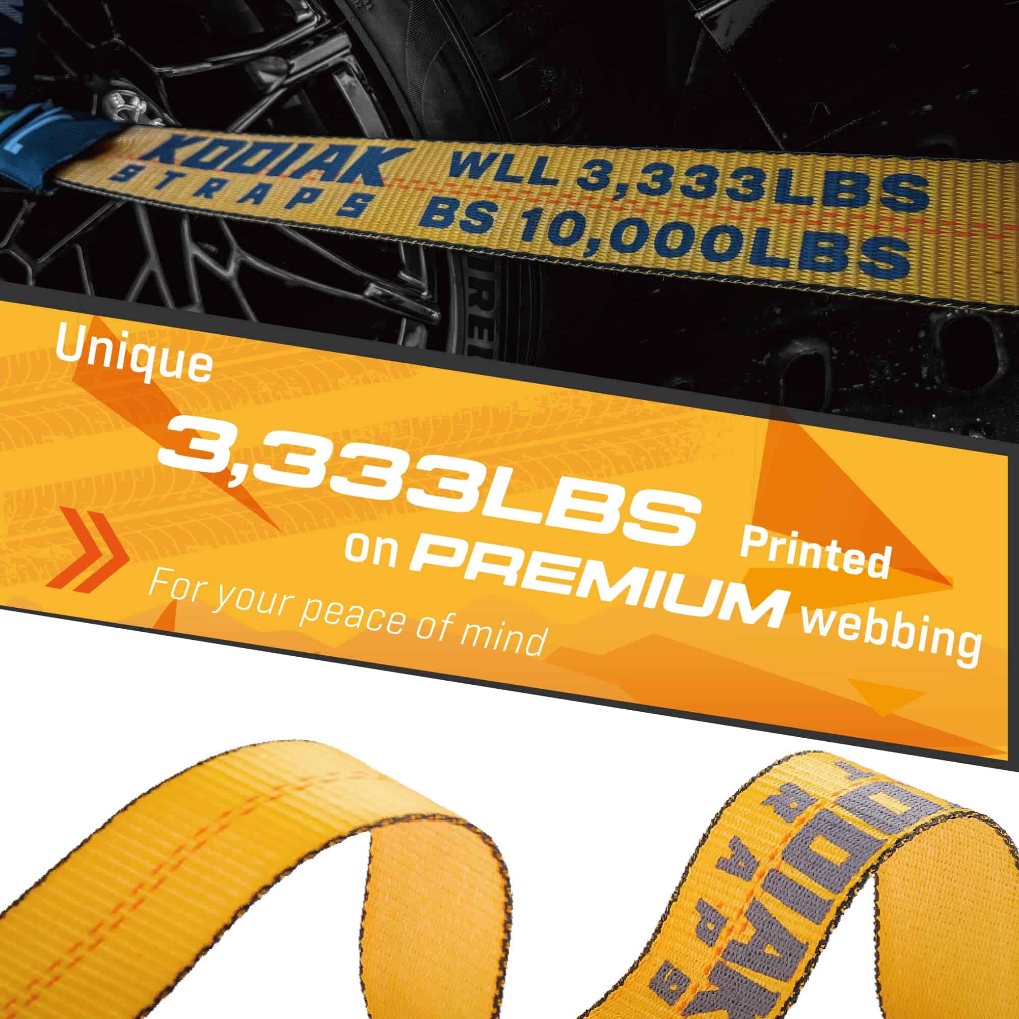 Paquete de 4 Correas de Amarre con Trinquete para Coche con - Imagen 6