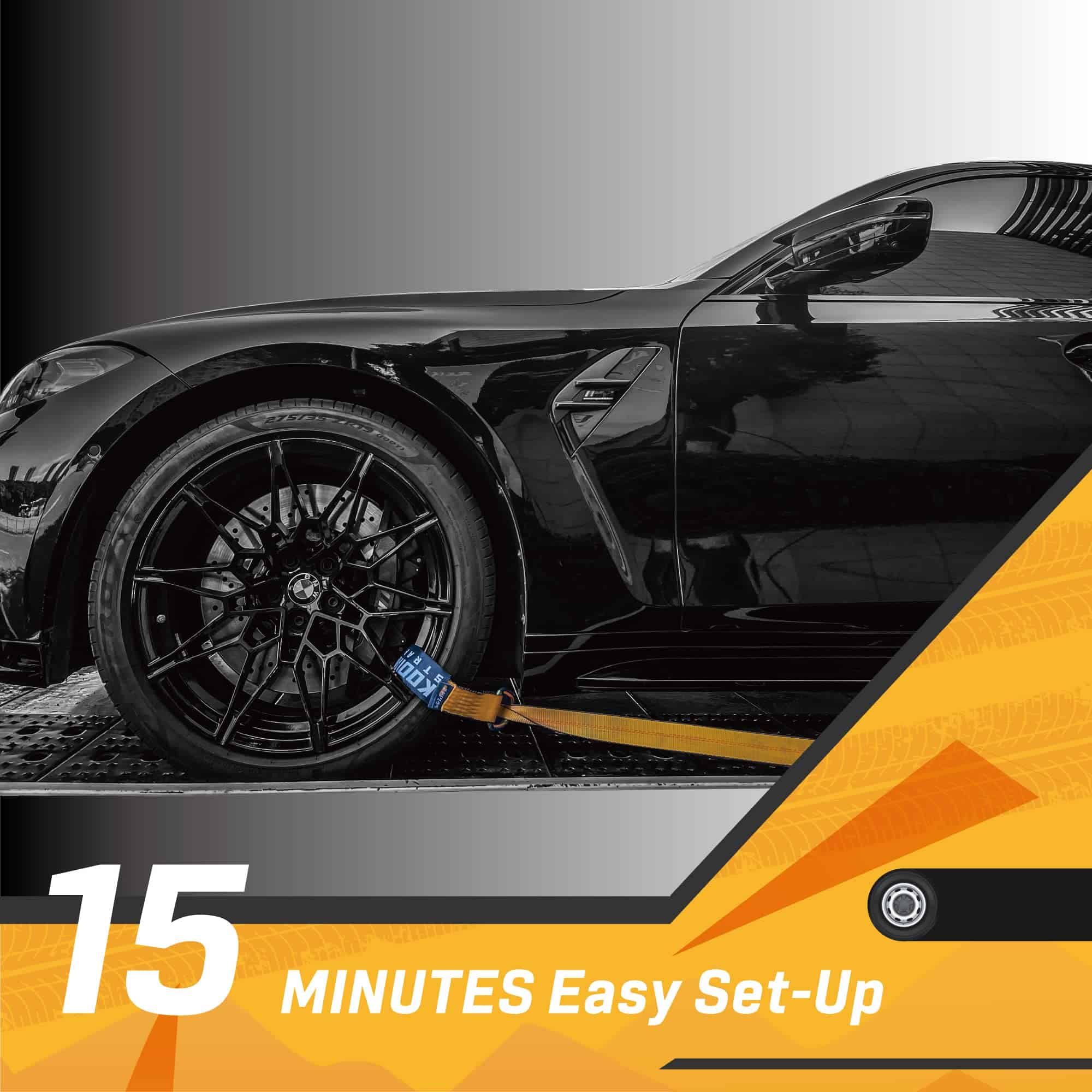 Paquete de 4 Correas de Amarre con Trinquete para Coche con - Imagen 5