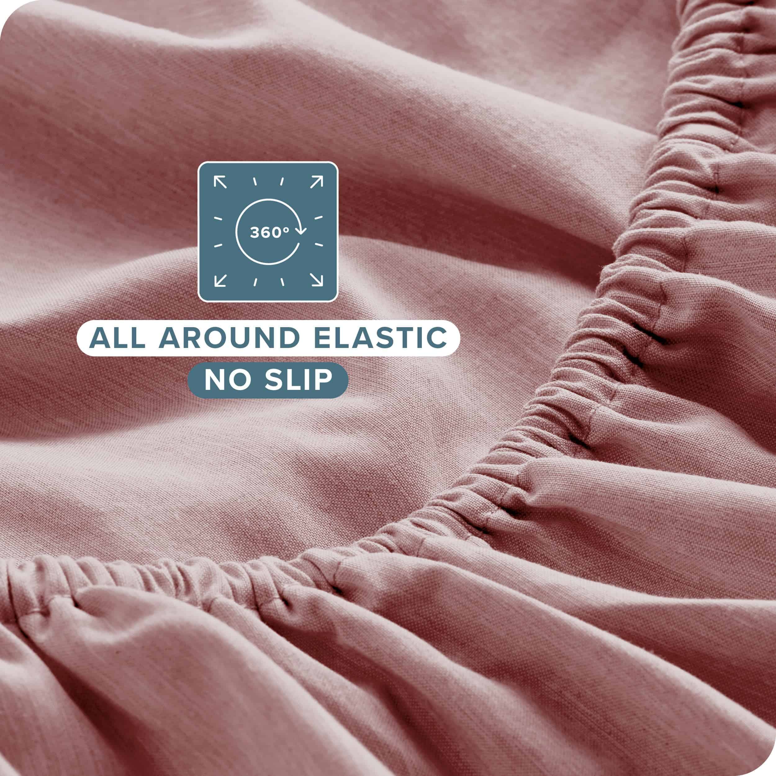 Juego de sábanas Twin XL Bare Home - Tamaño -Heathered Rosew - Imagen 7