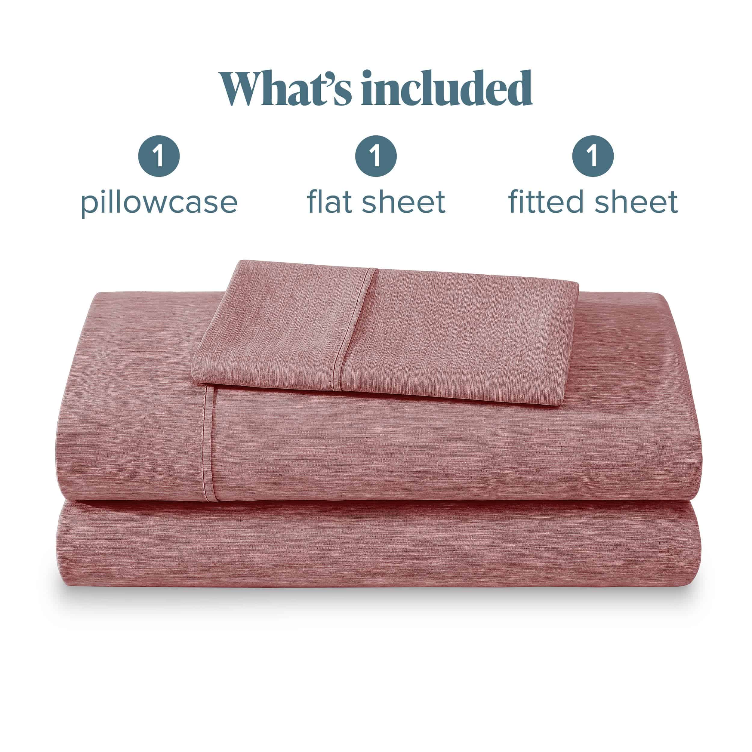 Juego de sábanas Twin XL Bare Home - Tamaño -Heathered Rosew - Imagen 9