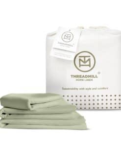 Juego de sábanas 100% algodón orgánico -Verde Salvia