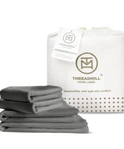 Juego de sábanas 100% algodón orgánico -Gris Oscuro