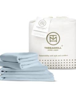 Juego de sábanas 100% algodón orgánico -Azul Claro