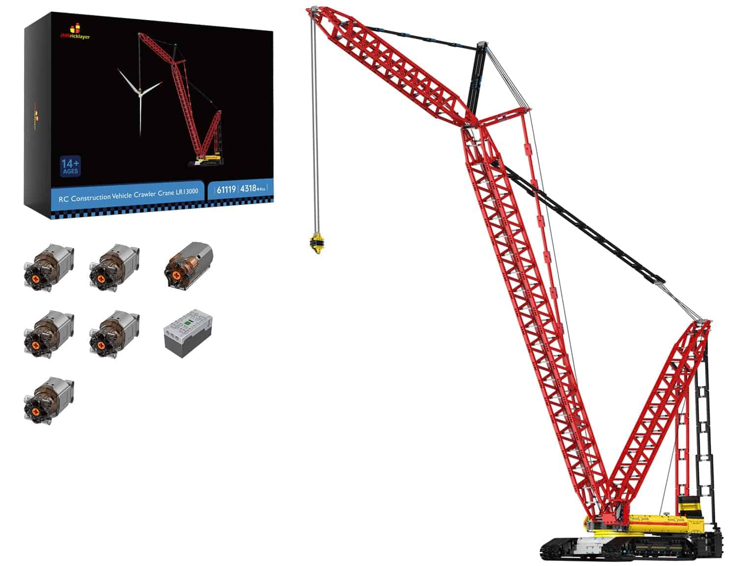 Kit de bloques de construcción de grúas de oruga