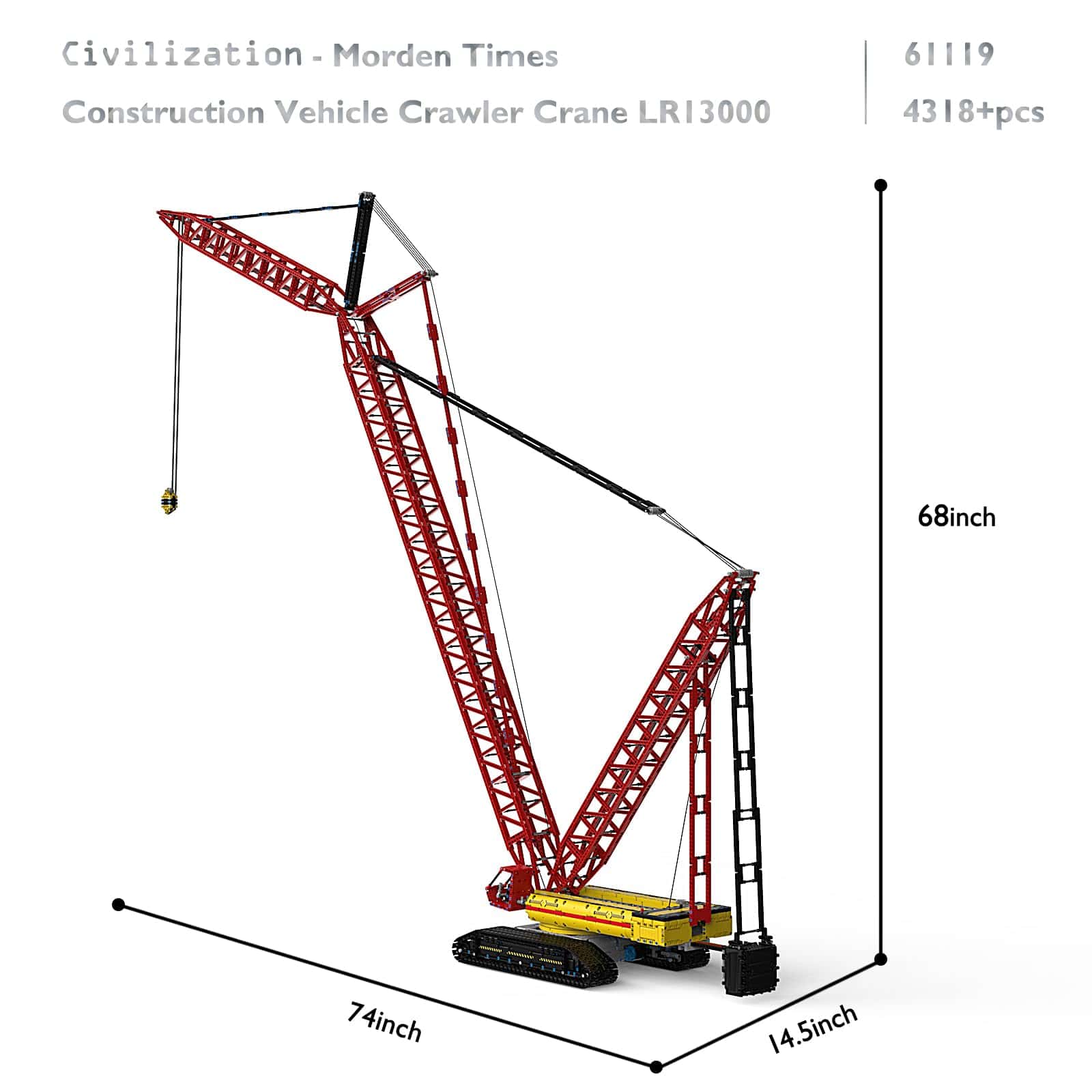 Kit de bloques de construcción de grúas de oruga - Imagen 4