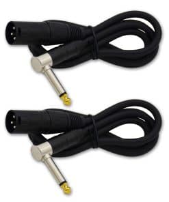 Cable de Micrófono XLR SbE-rsyun Macho a 1/4 Ángulo Recto 3