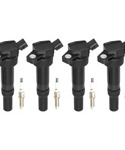 Paquete de 4 Bobinas de Encendido UF651 con Bujías de