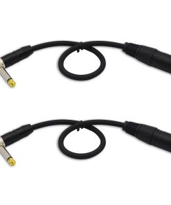 Cable de micrófono XLR SbE-rsyun de 1 pie Macho XLR a 1/4