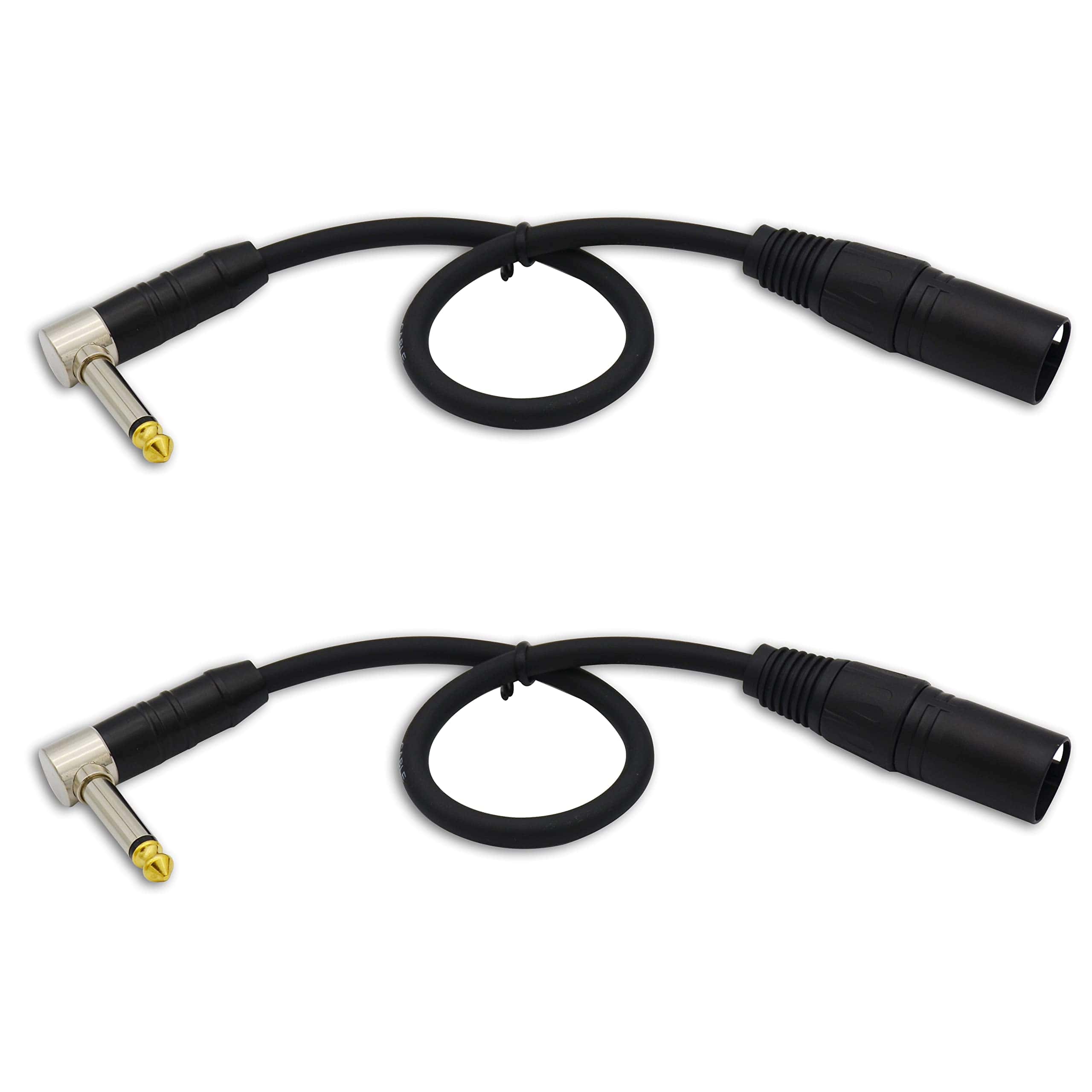 Cable de micrófono XLR SbE-rsyun de 1 pie Macho XLR a 1/4