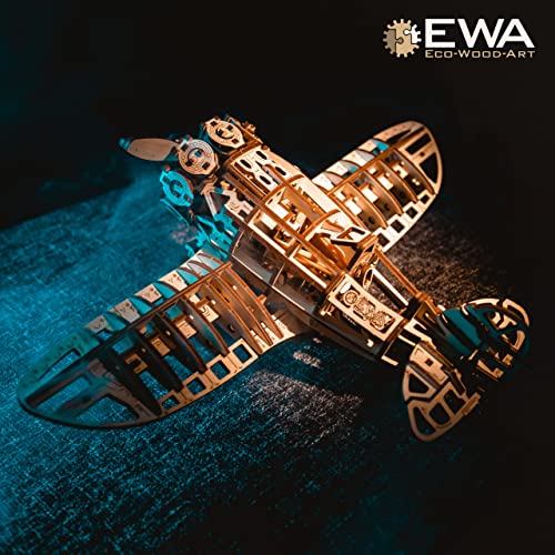 Rompecabezas de Avión 3D EWA Eco Wood Art - Kit de - Imagen 9