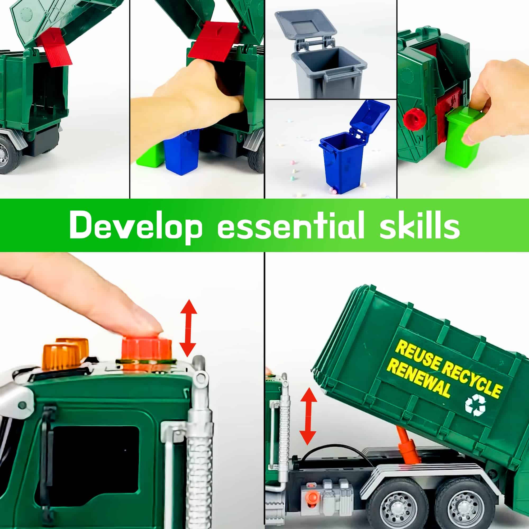 Camión de Basura de Juguete - Camión de Reciclaje para - Imagen 5