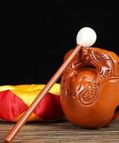 Bloque de templo, clapper de madera, pez de madera: