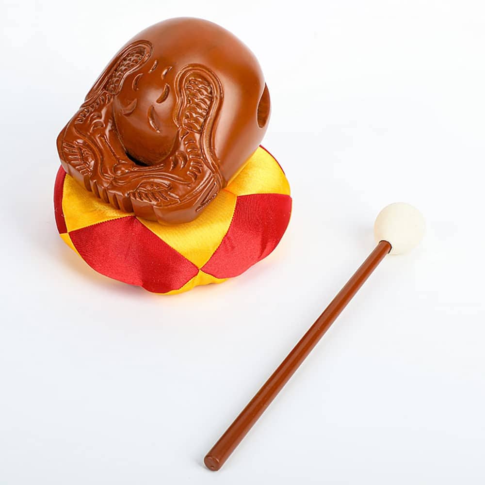 Bloque de templo, clapper de madera, pez de madera: - Imagen 5