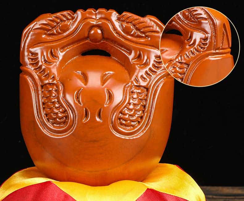 Bloque de templo, clapper de madera, pez de madera: - Imagen 3