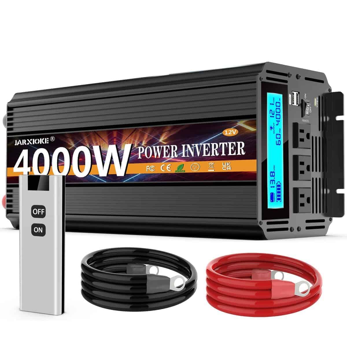 Inversor de Corriente JARXIOKE de 4000 vatios 12V DC a 110V