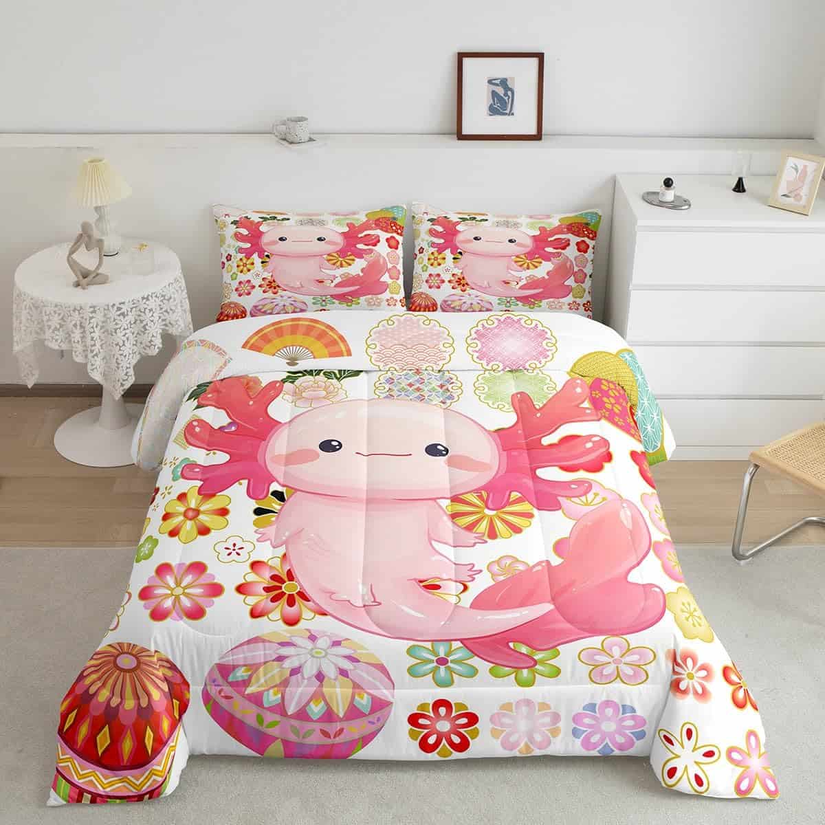 Juego de Funda Nórdica para Niños Cute Axolotl de Manfei en