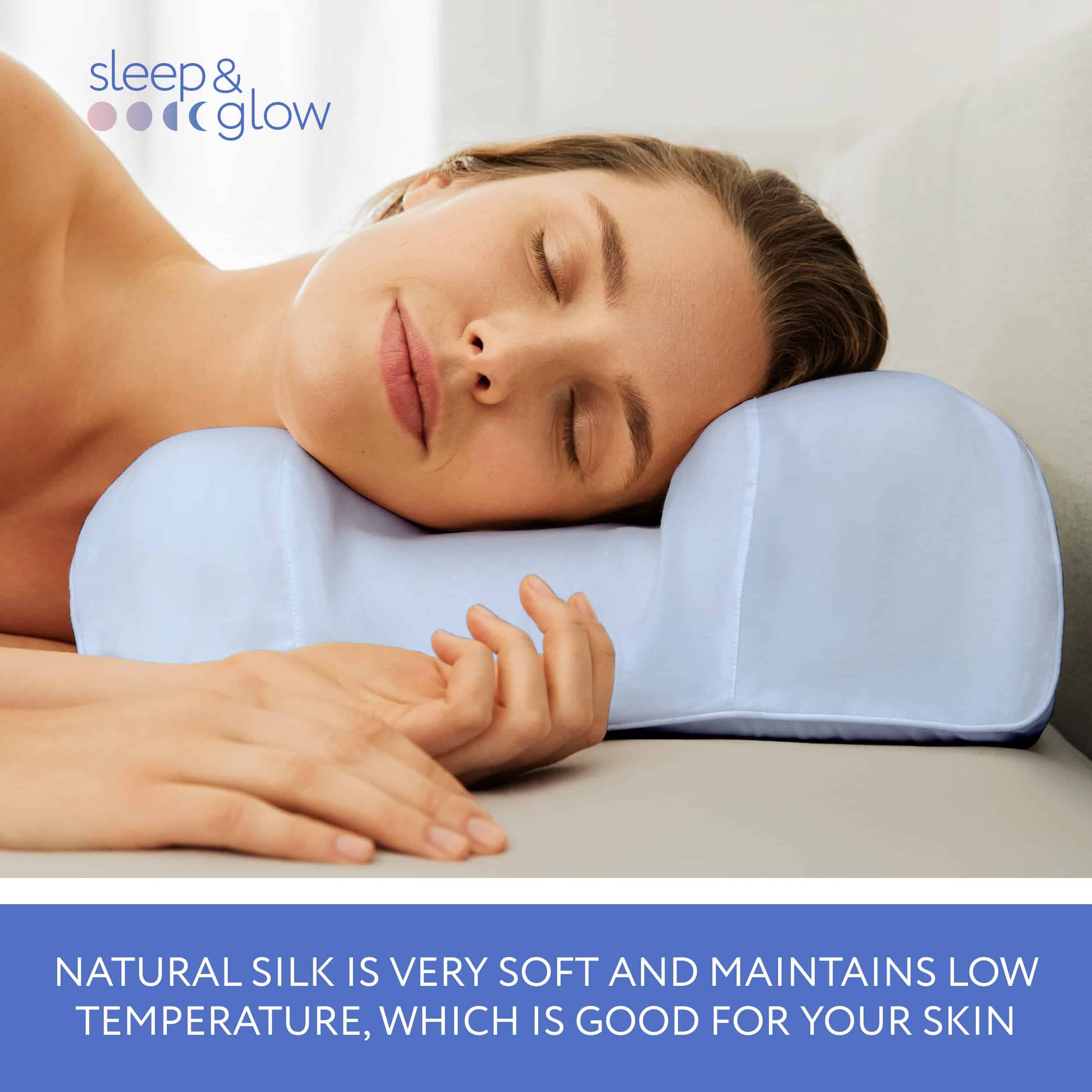 Funda de Almohada de Seda Natural Sleep & -Arctic Ice - Imagen 4