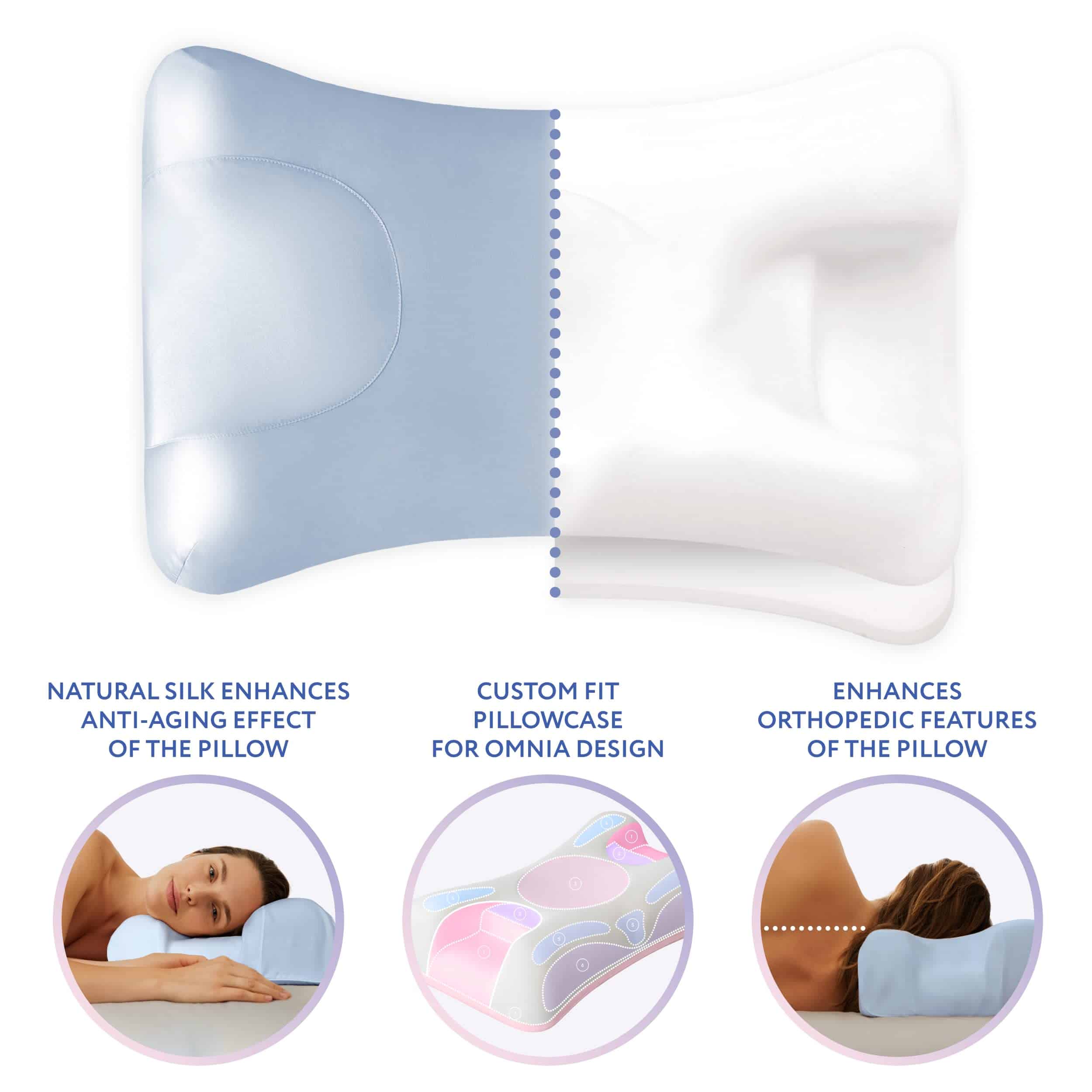 Funda de Almohada de Seda Natural Sleep & -Arctic Ice - Imagen 3