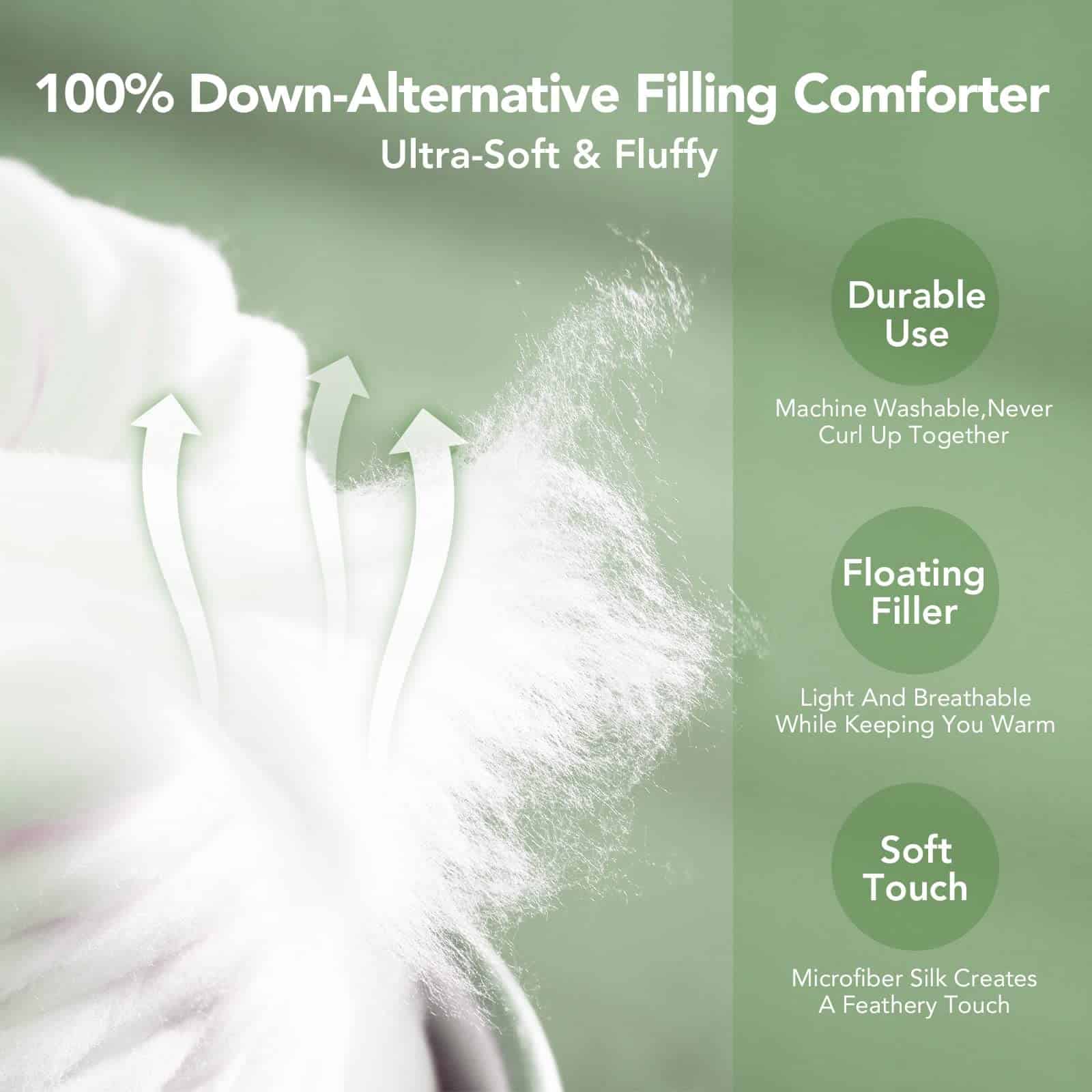 Juego de Edredón Queen Size de 7 Piezas PY HOME & SPORTS, - Imagen 8